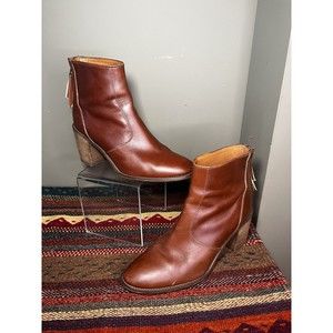 Madewell Ames Brown Leather Ankle Booties size 8.5